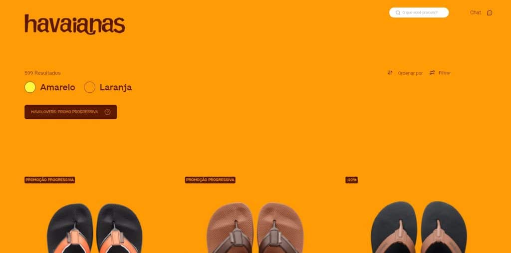 e commerce identidade visual havaianas