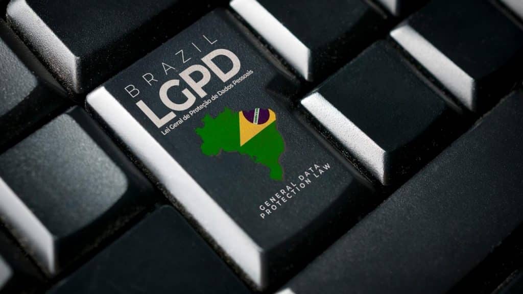 LGPD em um teclado