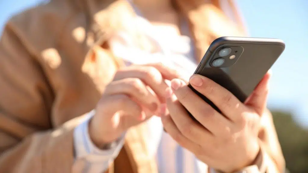 Pessoal olhar uma marca no celular